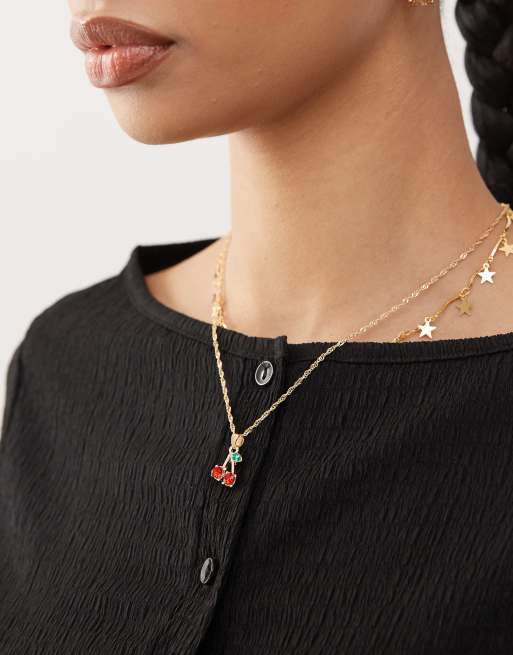 Top negro abotonado con cuello barco de tejido texturizado de Reclaimed Vintage, 2 de 4