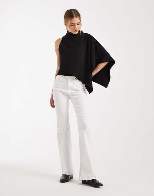 Top negro asimétrico estilo capa de ASOS DESIGN, 2 de 4