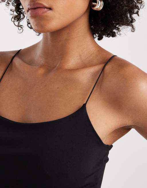 Top negro ceñido de tirantes finos de Vero Moda, 3 de 4