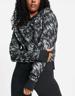 Top negro con cuello redondo y estampado Dri-FIT Pacer de Nike Running