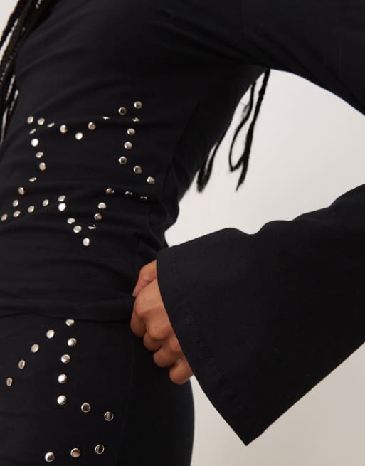 Top negro con estrellas de tachuelas Malakai de Motel (parte de un conjunto), 3 de 4