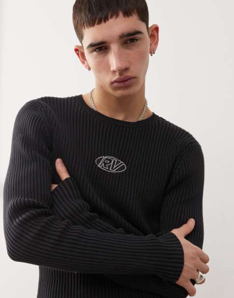 Top negro con insignia del logo de punto acanalado de Reclaimed Vintage - view 1
