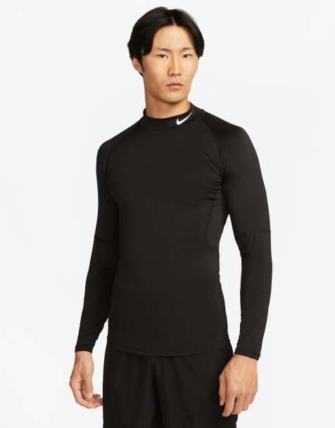 Top negro de manga larga con cuello subido Dri-FIT de Nike Training Pro - view 1