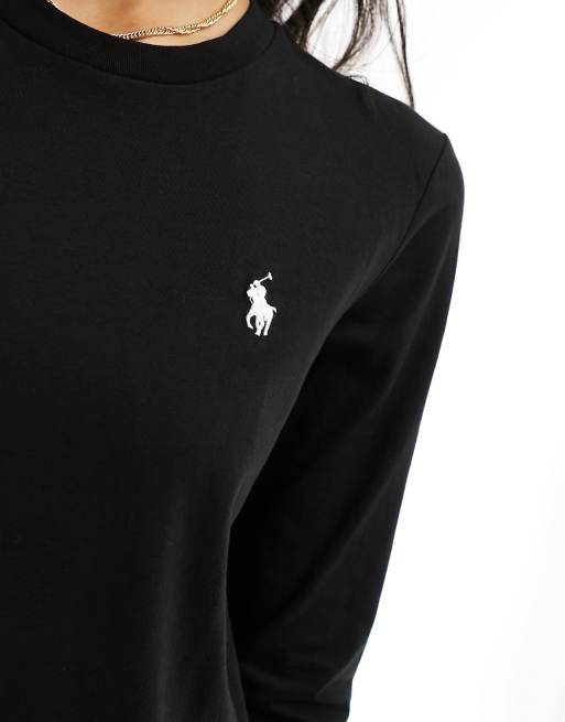 Top negro de manga larga de Polo Ralph Lauren, 2 de 4
