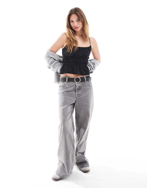 Top negro de tirantes con detalle de encaje Annie de Cotton On , 2 de 4
