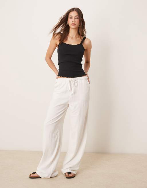 Top negro de tirantes con detalle de ribete de ASOS DESIGN, 3 de 4
