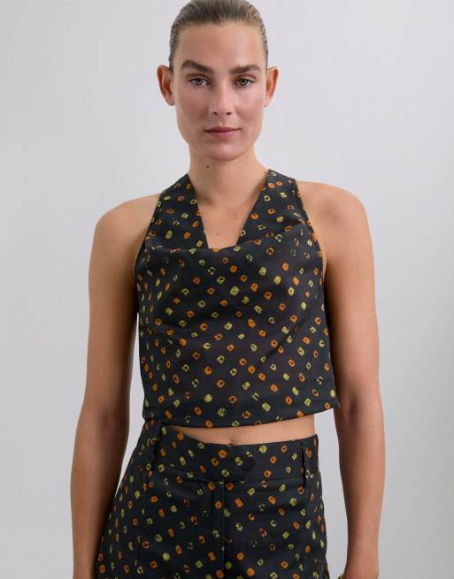 Top negro estampado de Scalpers