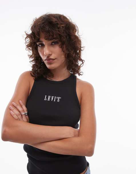 Top negro sin mangas con logo en la parte central del pecho de Levi's - view 1