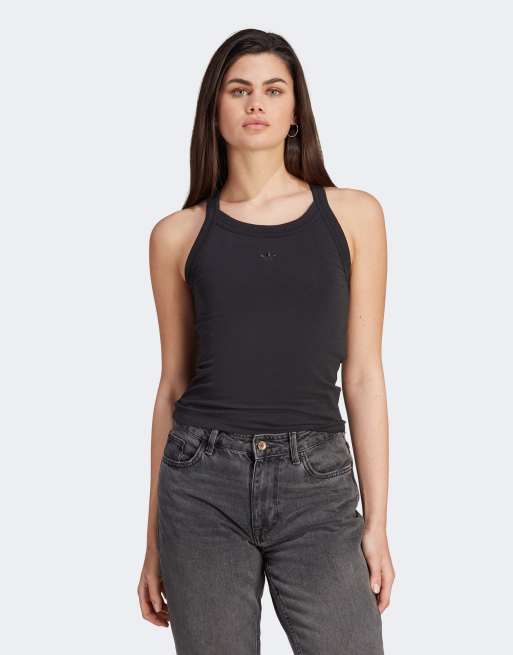 Top negro sin mangas Premium Essentials de adidas Originals