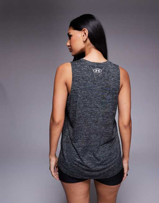 Top negro técnica de tirantes de Under Armour, 4 de 4