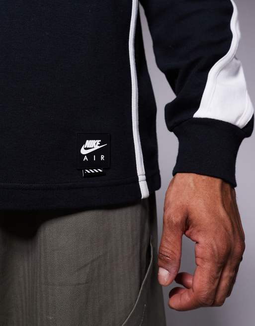 Top negro y blanco de manga larga Air de Nike, 5 de 5