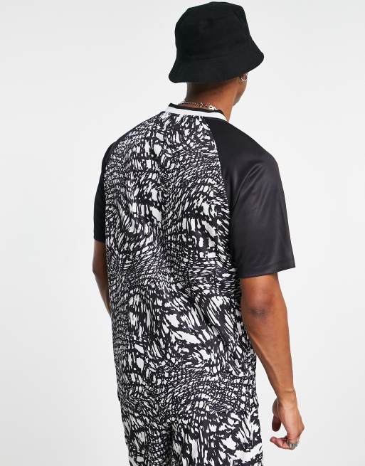 Top - Oversized fodbold-T-shirt med monokrom grafik - Del af sæt , 2 af 4