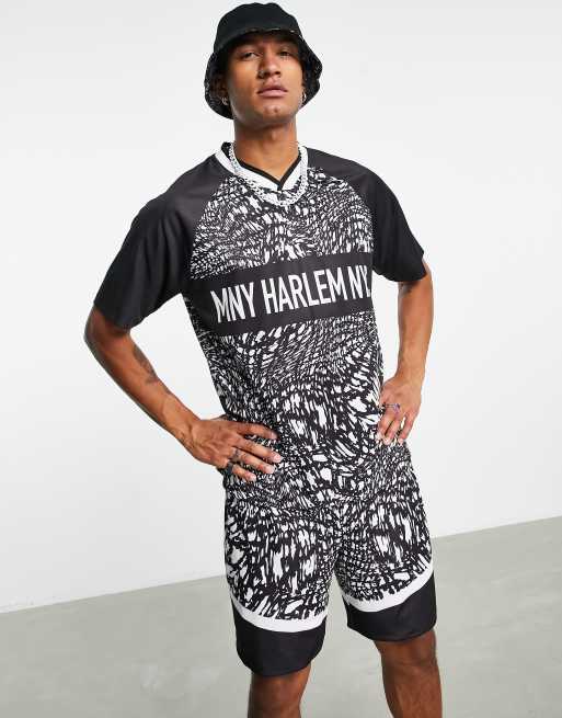 Top - Oversized fodbold-T-shirt med monokrom grafik - Del af sæt , 3 af 4