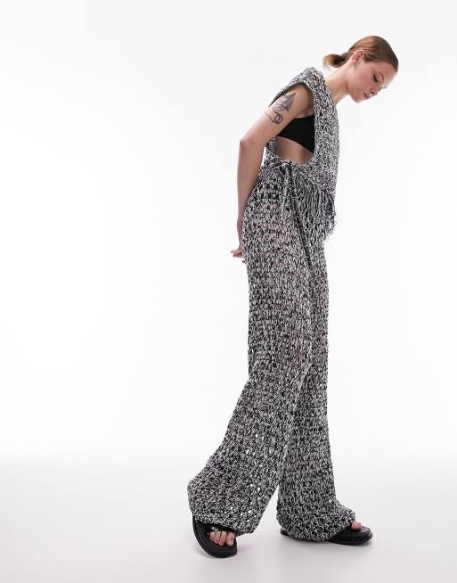 Top platero monocromático con lazadas laterales de punto de Topshop, 3 de 4
