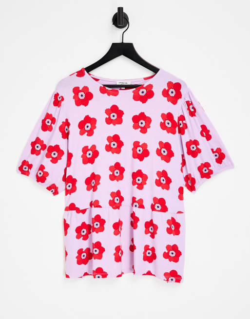 Top rosa con sobrefalda de Simply Be