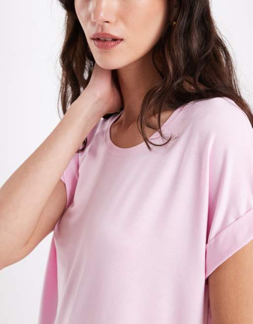 Top rosa de manga corta con cuello redondo de ONLY , 3 de 4