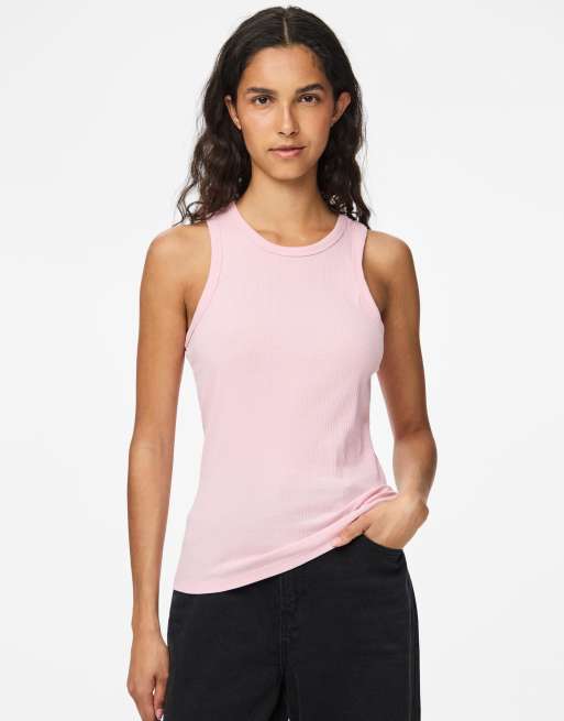 Top rosa pétalo sin mangas de Pieces