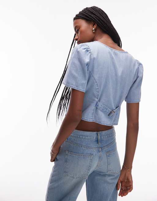 Top vaquero abotonado con lavado claro Moxie de Levi's, 4 de 4