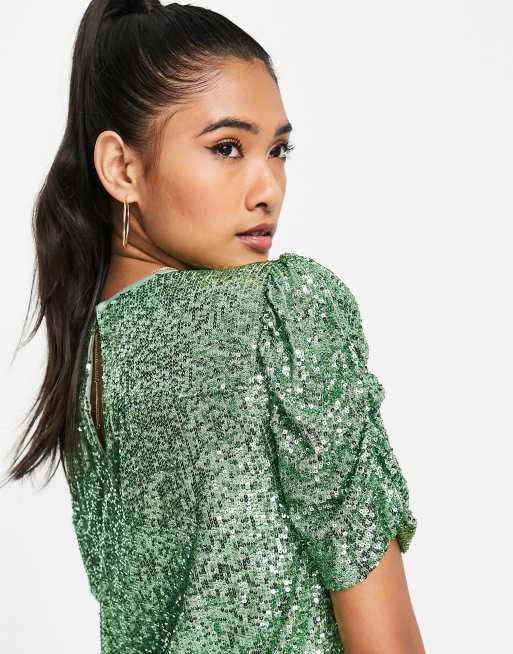 Top verde de lentejuelas Seema de Whistles (parte de un conjunto), 2 de 4
