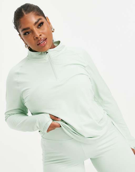 Top verde menta con cremallera corta Vista de Pink Soda Plus, 4 de 4