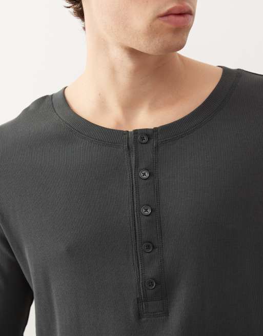 Top verde oscuro de manga larga con cuello panadero de Weekday, 5 de 5