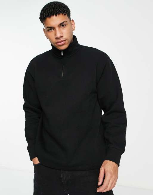 Half zip black online sweatshirt