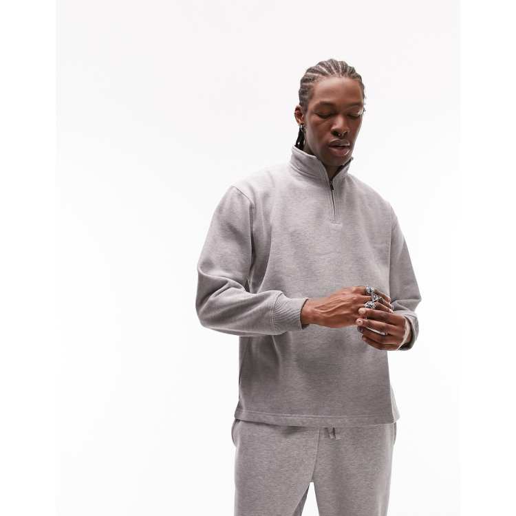 Grey quarter shop zip sweater