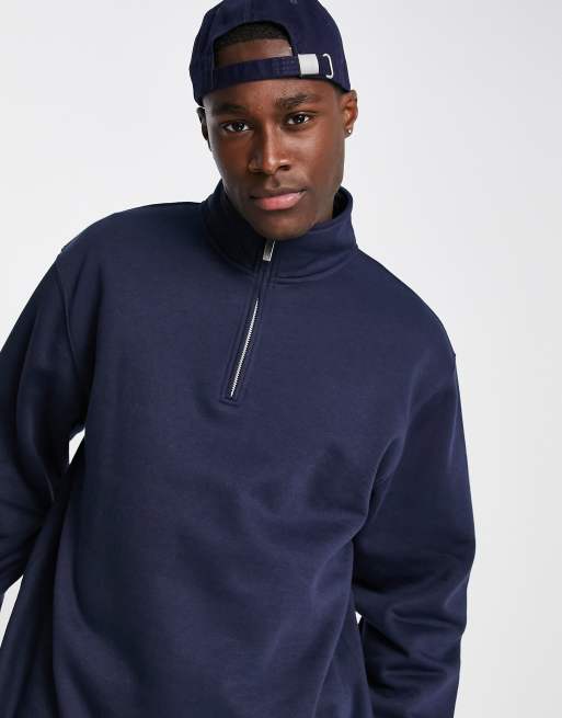 Half zip shop navy sweatshirt