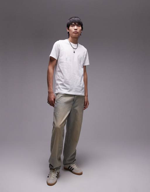 Topman 10-pack regular T-shirts in black, white, ecru and ice gray heather