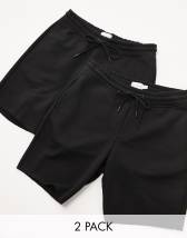 Topman 2 pack classic short in black