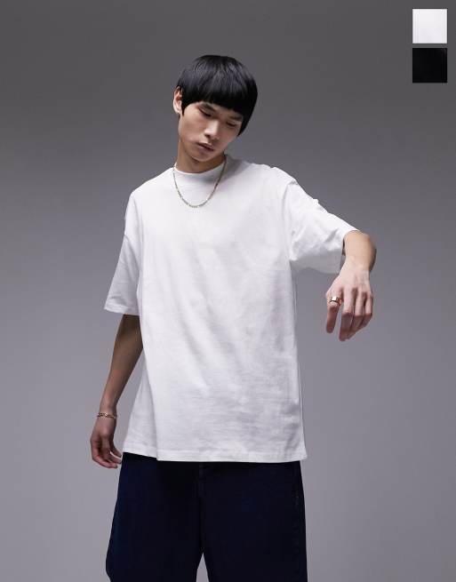 Oversized T-shirt - Black - Men