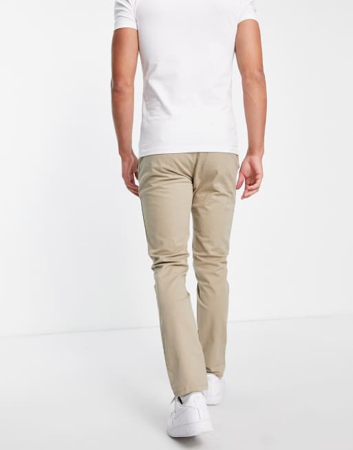 Topman 2 pack slim chino pants in navy and stone, 2 of 4