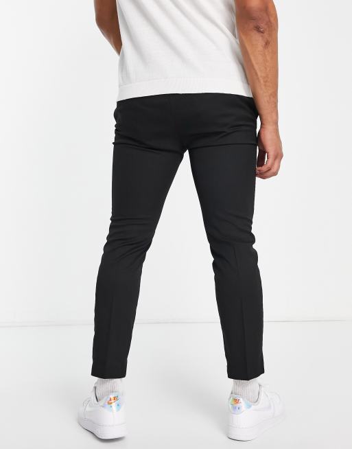 Black smart store jogger trousers