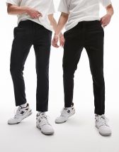 ADPT wide fit smart trousers in dark grey