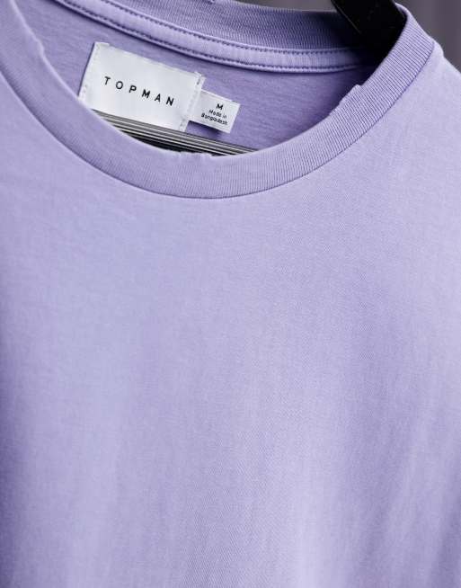Topman – 2er-Pack Oversize-T-Shirts in verwaschenem Grau und verwaschenem Flieder, 3 von 4