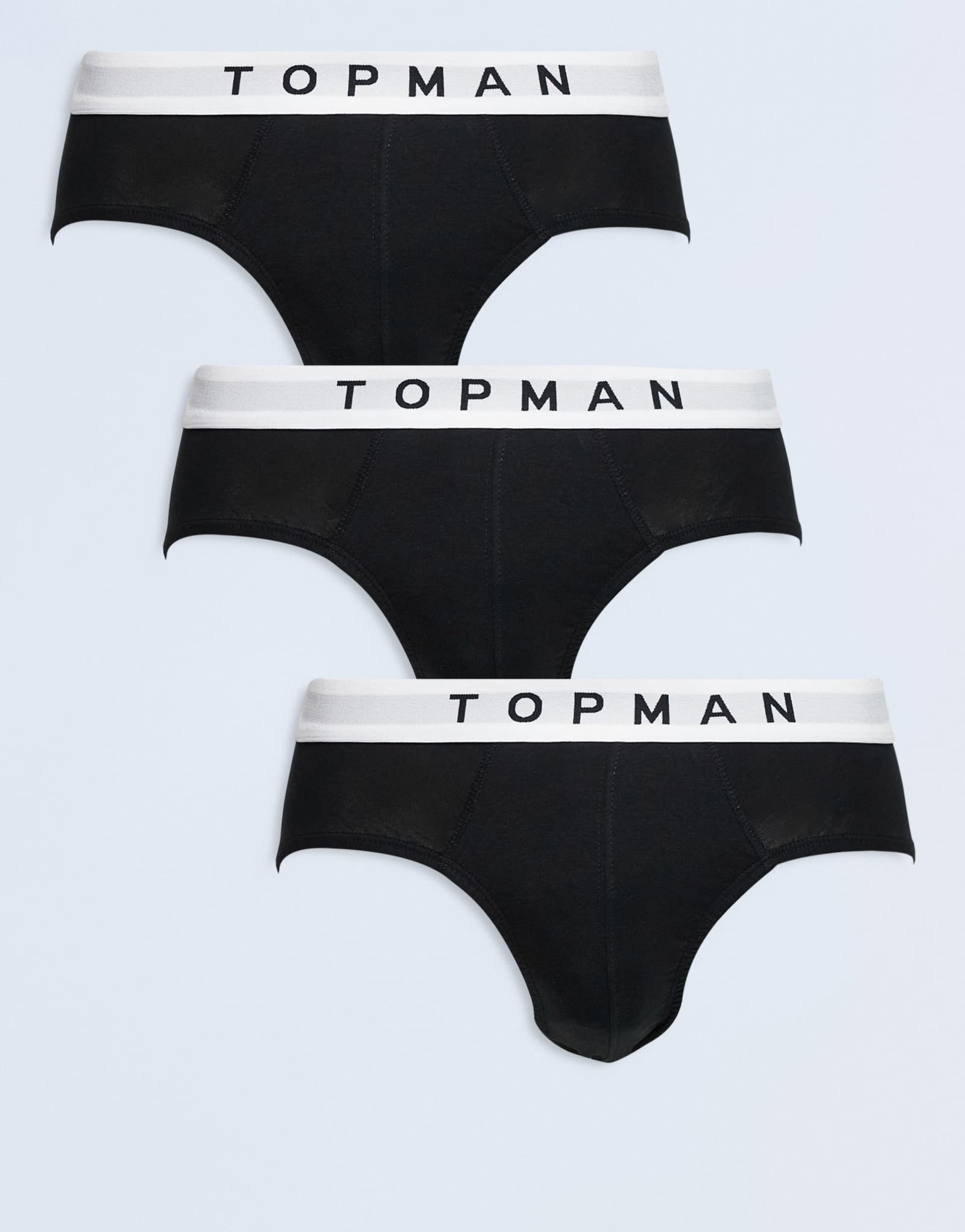 Трусы Topman из 3-х комплектов черного цвета с белыми поясами