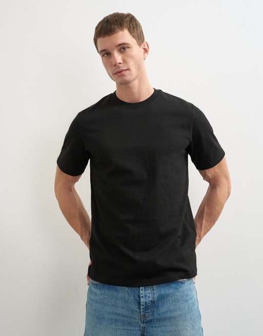 Topman 3 pack classic fit t-shirt in black, charcoal and burgundy, 2 of 5