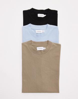 Topman 3-pack Oversized Fit T-shirts In Multi