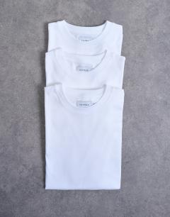 3 pack regular fit t-shirt in white