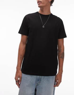 Topman 3-pack Regular Fit T-shirts In Black