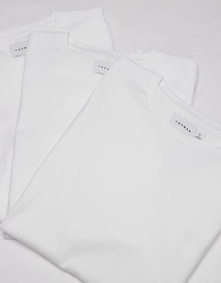 3-pack regular fit T-shirts in white