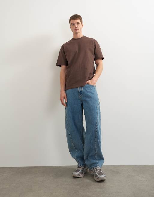 Topman 3 pack relaxed fit t-shirt in black, ecru and brown, 3 of 8