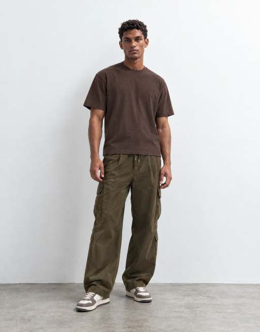 Topman 3 pack relaxed fit t-shirt in black, ecru and brown, 8 of 8
