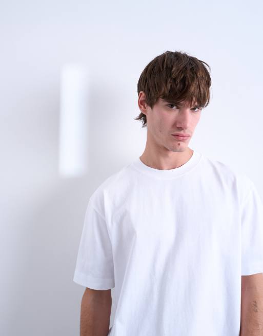 Topman 3 pack relaxed fit t-shirt in white, chocolate and stone , 2 of 5