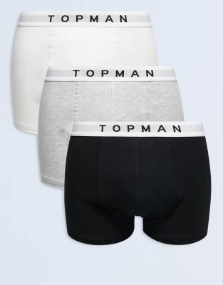 Topman 3 Pack Trunk In Black