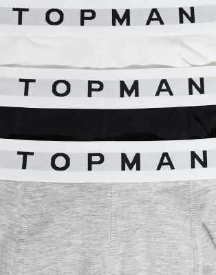 Topman 3 Pack Trunk In Black
