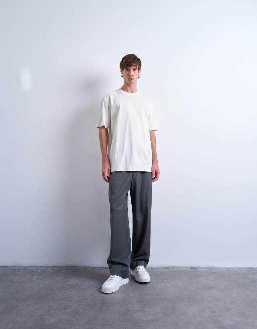 Topman – 3er-Pack Relaxed-Fit-T-Shirts in Ecru, Marineblau und Burgunderrot, 2 von 5