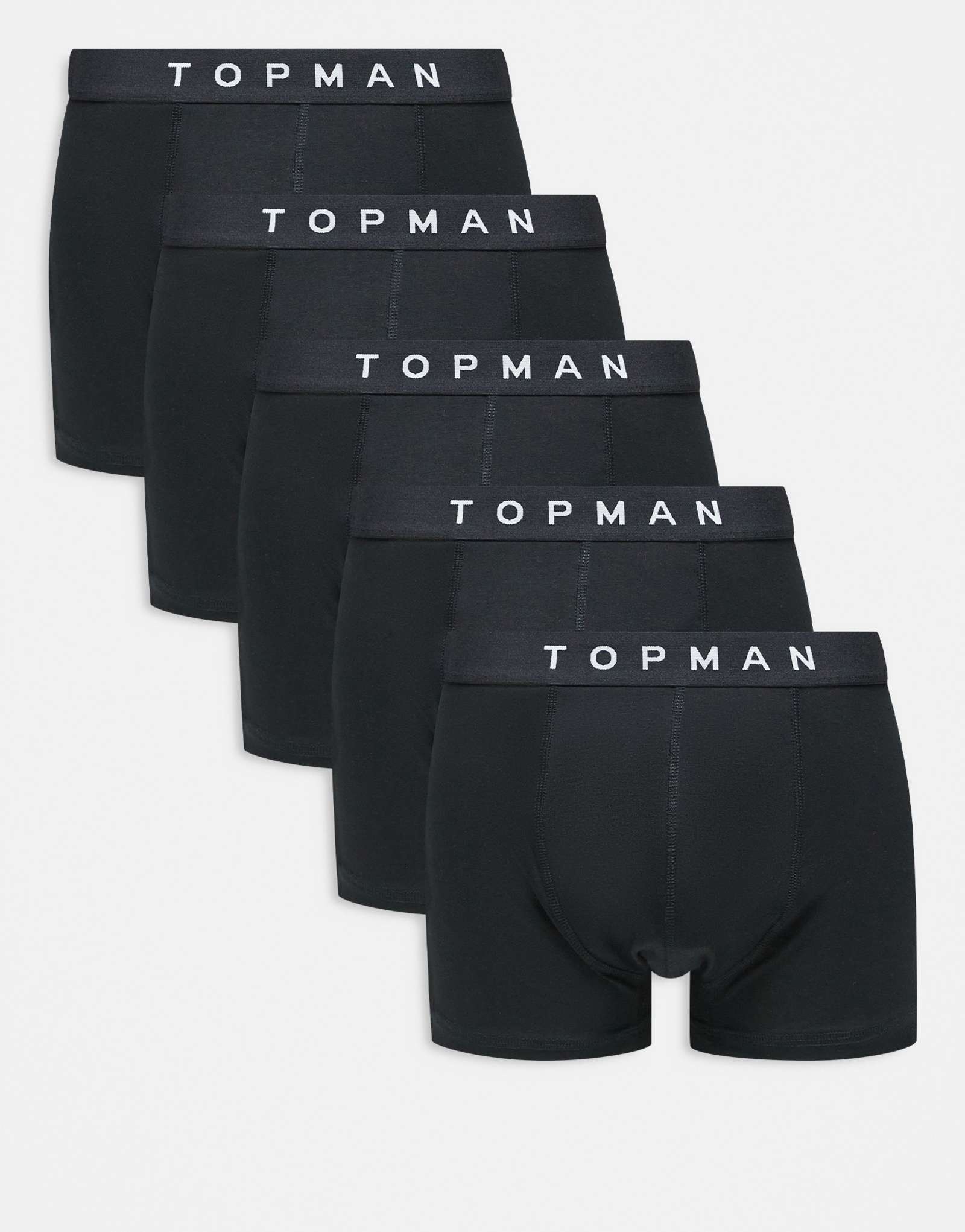 Трусы Topman 5 pack черного цвета с черными поясами
