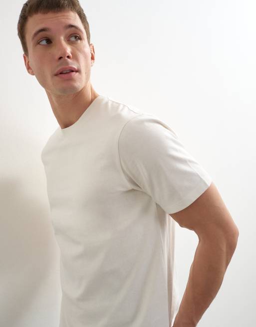 Topman 5 pack classic fit t-shirt in black, charcoal, ecru, khaki and burgundy, 4 of 5