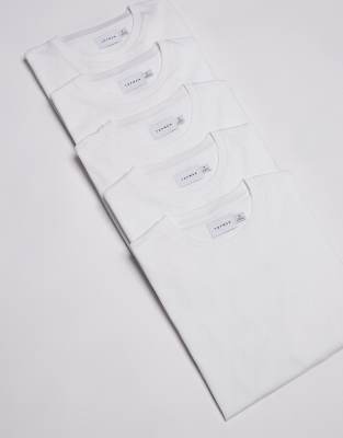 5-pack regular T-shirts in white